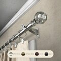 Kd Encimera 0.8125 in. Remi Curtain Rod with 66 to 120 in. Extension, Satin Nickel KD3739771